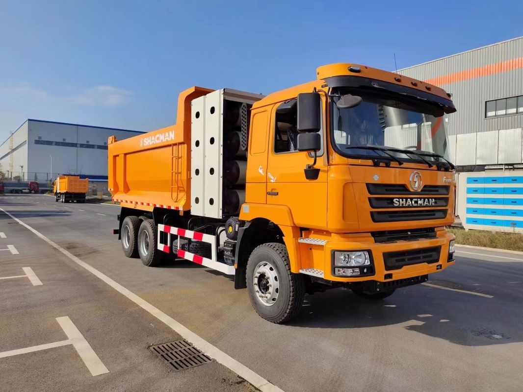 شاكمان F3000 6x4 CNG شاحنة القمامة 10JSD180 QH50 ناقل نقل 340 حصان / 430 حصان 12.00R20 الإطارات
