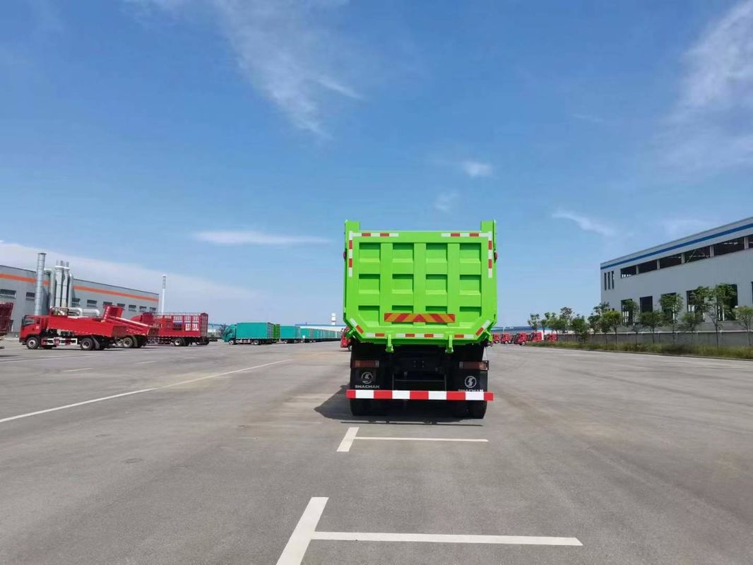 10 عجلات شاكمان F3000 CNG شاحنة القمامة 6x4 يورو V WEICHAI-430HP الخضراء مثالية للبناء والتعدين