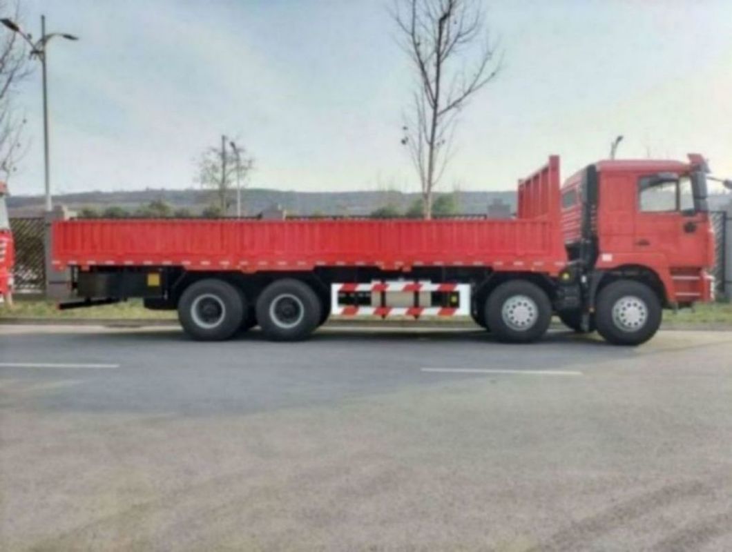 شاحنة شاحنة شاكمان F3000 8x4 430Hp شاحنة شاحنة حمراء للنقل المركب