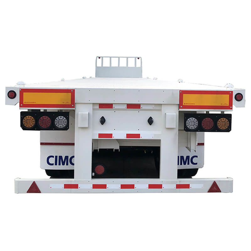 CMCC 3 محاور 40 طن 40 قدم مقطورة مسطحة قابلة للتمديد للبيع