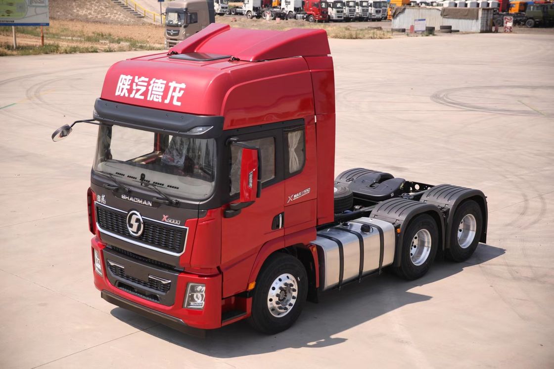WP12.460E50 المحرك ومرشح الهواء العادي مجهزة رأس الجرار SHACMAN X5000 6x4 460HP EuroV رأس الجرار الشاحنة الحمراء