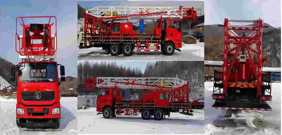 شاكمان H3000 شاحنة حفر النفط 6x4 380HP EuroII بيضاء 50 طن منصة النفط شاحنات نقل