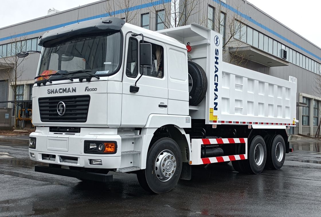 شاكمان F2000 6x4 290HP 30طن شاحنة القمامة 12R22.5 الإطارات SX3255JM384 اليورو الثاني ABS