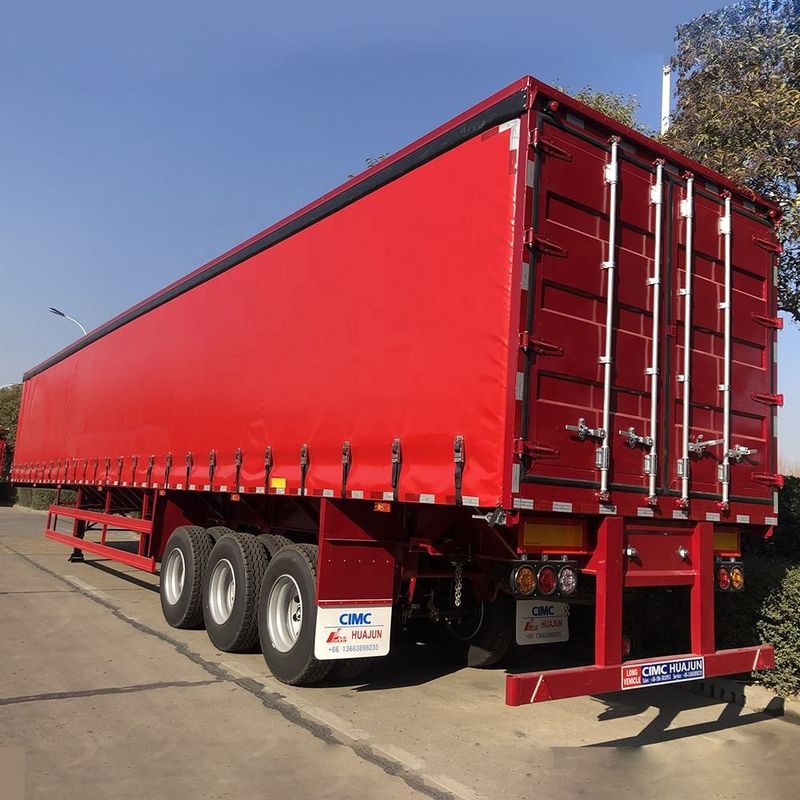 شاكمان فان نوع نصف مقطورة 50T 3 محور قدم جافة نصف مقطورة شاحنة CIMC