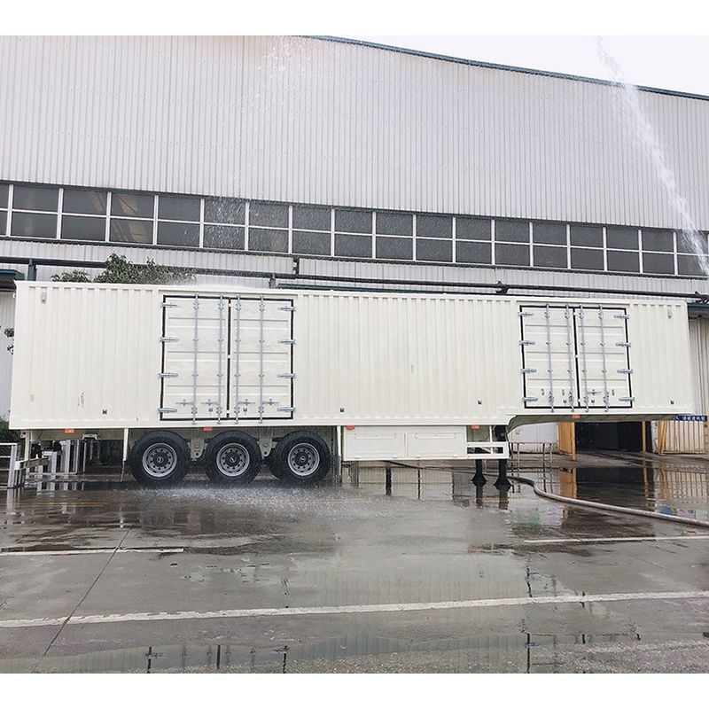 شاكمان فان نوع نصف مقطورة 50T 3 محور قدم جافة نصف مقطورة شاحنة CIMC