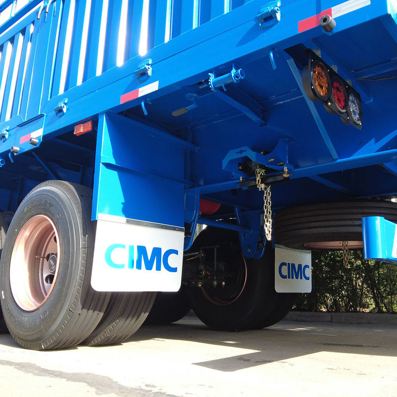 CIMC 3 محاور شاحنة السياج الشحن 60 طن نصف مقطورة مع حاوية تدوير قفل